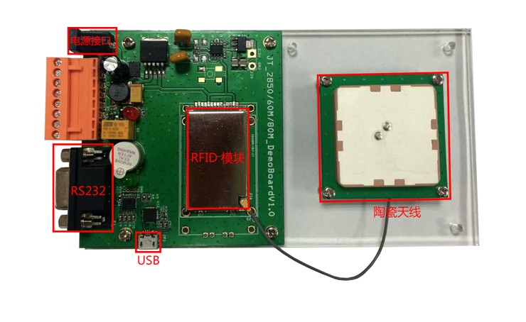 0-100CM  ISO18000 6C Small Size UHF RFID Module for PDA 41x25MM