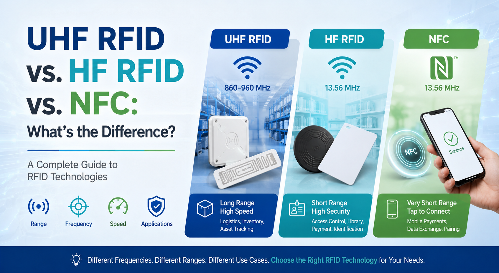 UHF RFID, HF RFID ve NFC Arasındaki Fark Nedir?